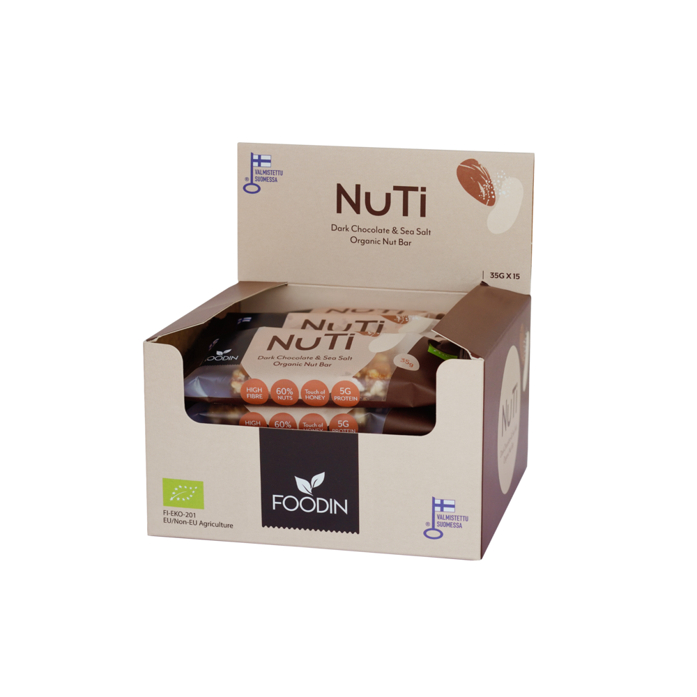 Nuti patukka, välipalapatukka, pähkinäpatukka, terveellinen välipala