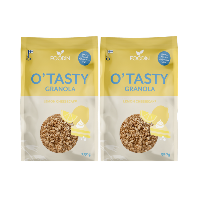 O'Tasty Lemon Cheesecake granola, luomu, 350g - 2 kpl