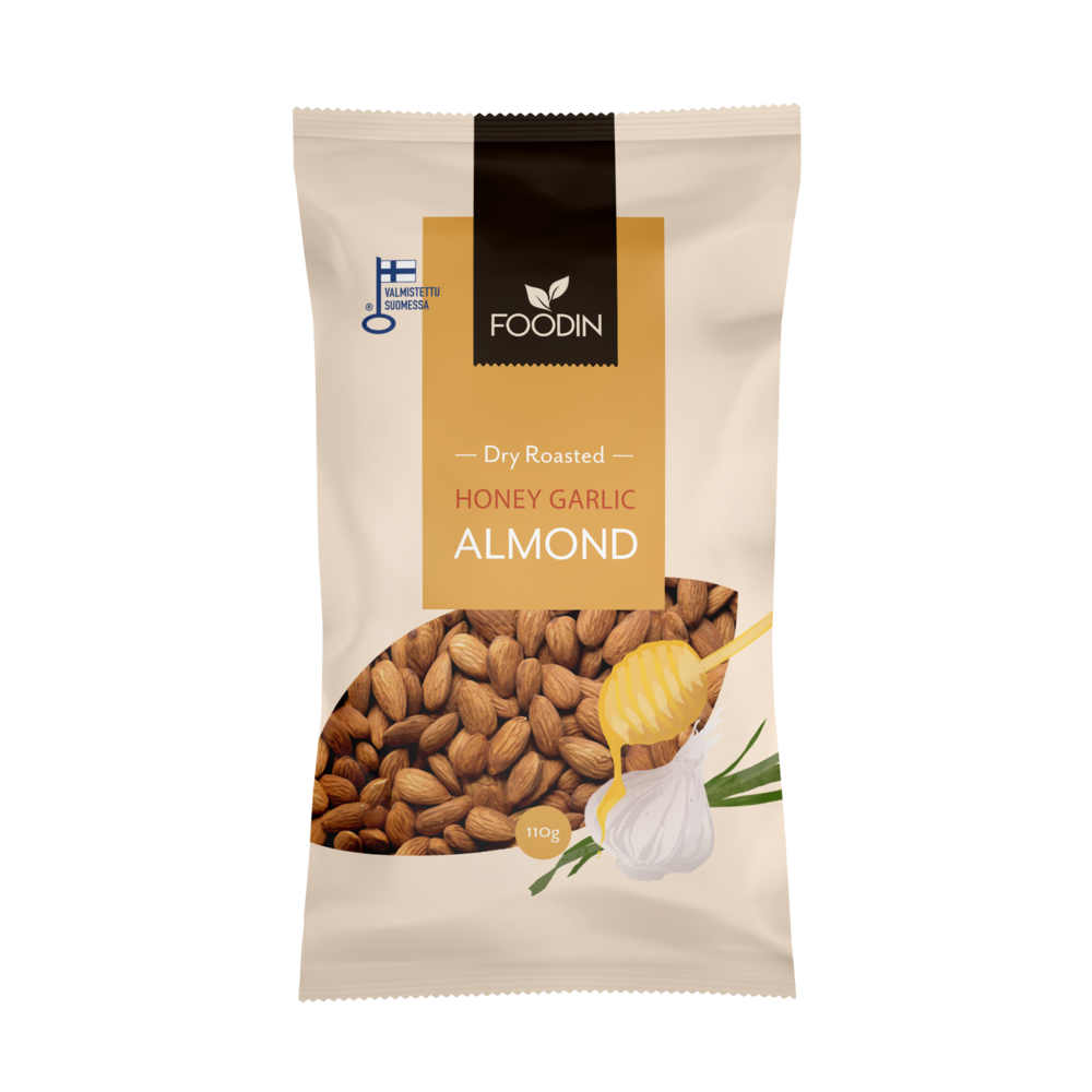 Honey Garlic Almonds 110 g pussi