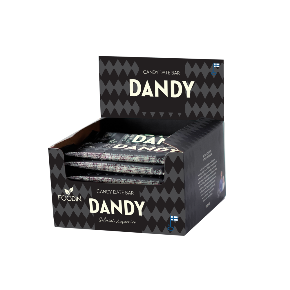 Dandy Candy Date Bar Salmiak Liquorice patukkalaatikko